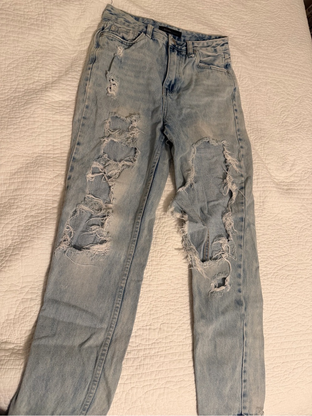 Bluenotes Light Blue Distressed Boyfriend Jeans